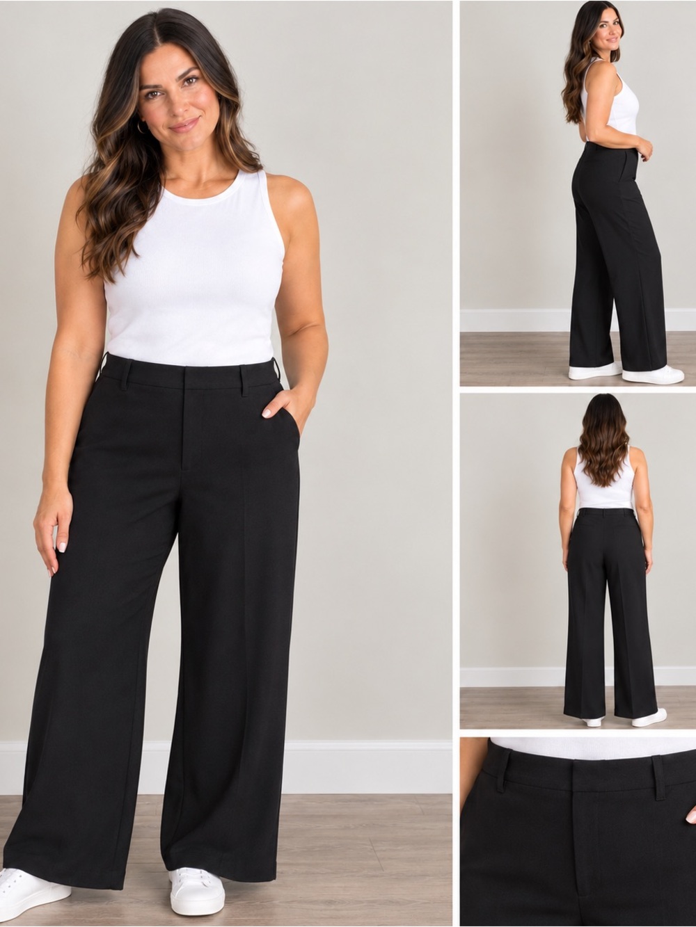 Coldwater Creek Black Slacks Wide Leg